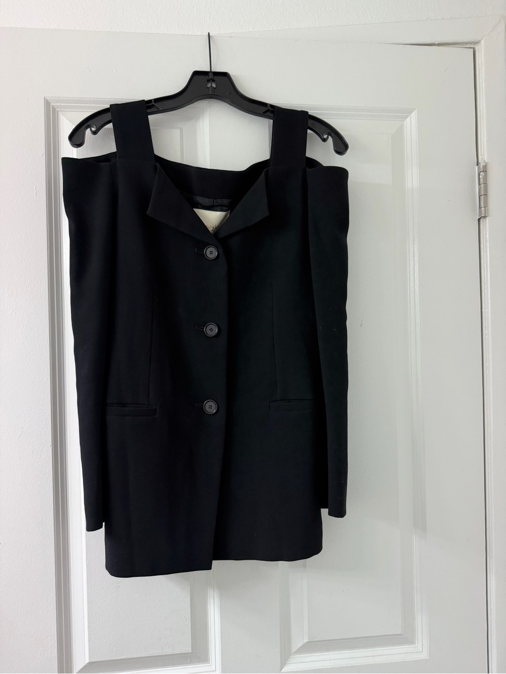 Maje Black Sleeveless Blazer with Wide Straps